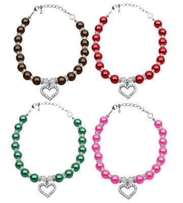 Heart and Pearl Necklaces